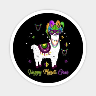 Mardi Gras Llama Lover Costume Funny Carnival Party Giftf Magnet